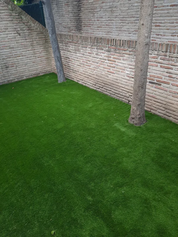 Jardin con césped artificial en San Augustin de Guadalix